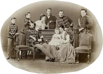 Familien til kejser Alexander II af Rusland, ca. 1871.