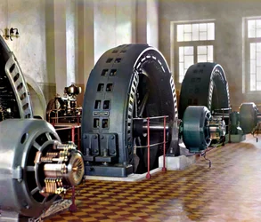 Hindu Kush Hydro Power Plant (håndfarvet foto)
