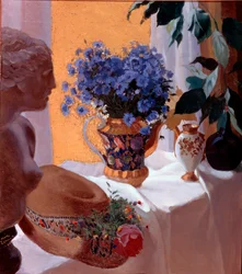 ""Nature morte"" Peinture de Sergei (Serge) Tchekhonine (1878-1936) 1916 Statens Frilandsmuseum for Historie, Arkitektur og Kunst, Pskov