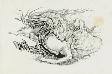 Chernomor og Lyudmila. Illustration til digtet Ruslan og Lyudmila af A. Pushkin, 1921-1926.