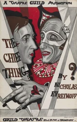 Plakat for The Chief Thing, skuespil af Nikolai Evreinov