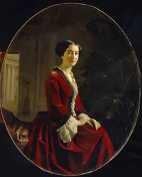 Portræt af Tsountes Elizaveta Tskhristoforovna Abamelik-Lazareva, 1854