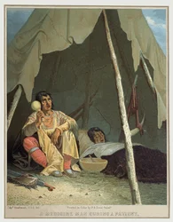 Amerikansk shaman, ca. 1850 (illustration)