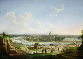 Generel udsigt over Paris fra Chaillot Hill, 1818