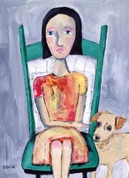 Den melankolske pige og den trofaste hund