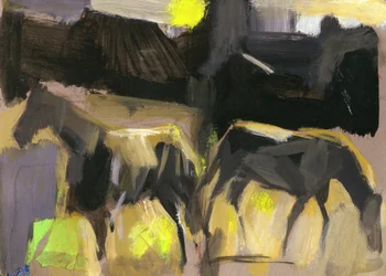 Grey Horses, 2024 (gouache på papir)