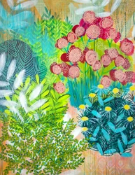 Livlige haveblomster