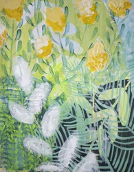 Gul blomsterhave