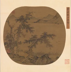 Lystfiskeri i Autumn River, ca. 1370.