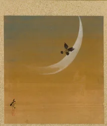 Crescent Moon fra Album of Paintings af den ærværdige Zeshin