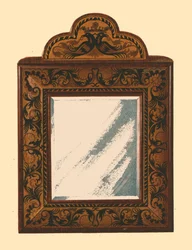 Spejl med ramme af valnød med indlagt marquetry, 1905