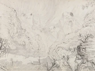 The Sixteen Luohans, dateret 1667.