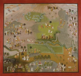 Maharana Jagat Singh Hawks for Cranes, dateret 1744.