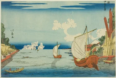 Udsigt over Tsukuda Island (Tsukudajima no kei), fra serien "Eastern Capital (Toto)"