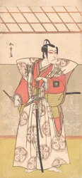 Ichikawa Dan Juro V Som en samurai f kostede gh kolonne k, hva? 1778.