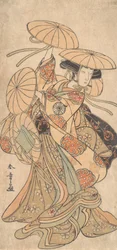 Kabuki-skuespiller Nakamura Tomijuro I i en kvindelig danserolle, ca. 1777.