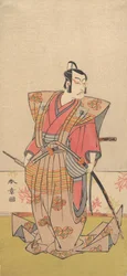 Skuespilleren Ichikawa Danjuro V som samurai, 1771-72.