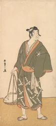 Skuespilleren Otani Hiroemon III som fiskehandler, 1726-1792.