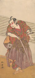 Den anden Ichikawa Yaozo som en samurai, sandsynligvis 1773.
