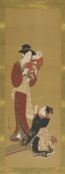 Kvinde, en baby og en ung pige, 1726-1868.