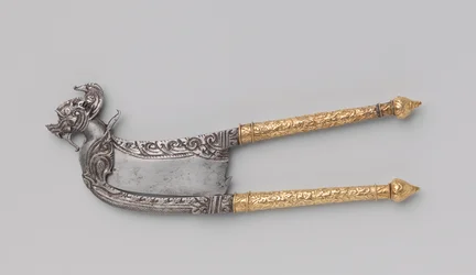 Betelnøddeskærer, ca. 1690-1720 (jern og guld)