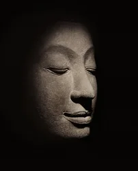 Buddha-hoved fra den tidlige Ayutthaya-periode