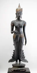 Stående Uma, Sukhothai-stil (forgyldt bronze)