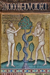 Palatinerkapellet (Basilikaen), cyklus af mosaikker i Det Gamle Testamente, Skabelsens cyklus: "The Original Sin", XII århundrede