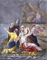 The Flood, fra en bibel trykt af Edward Gover