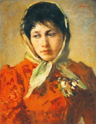 La scellerata (skurkagtig kvinde), af Silvestro Lega (1826-1895), olie på lærred, 50x38 cm