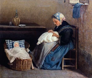 Bedstemoderen, af Silvestro Lega