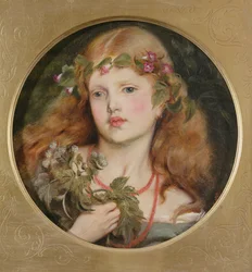 Studie af en piges hoved, 1863