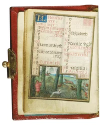 Folio fra en miniaturebog med timer, brug af Rom, Brugge
