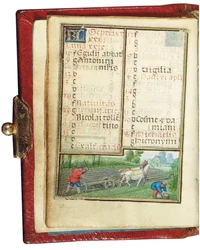 Folio fra en miniaturebog med timer, brug af Rom, Brugge, 1530-35