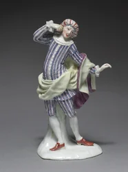Italiensk komediefigur: Mezetin, ca. 1753 (porcelæn med emaljedekoration)
