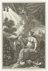 Allegoriske figurer nær bakken Golgata