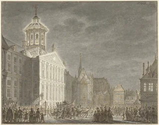Belysning af rådhuset for Vilhelm V og Wilhelmina af Preussen, 1768