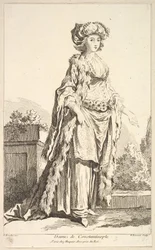 Dame af Konstantinopel, fra Recueil de forskellige udenlandske figurer Opfundet af ..., 1700-tallet.