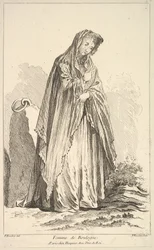 Woman of Boulogne, fra Samling af forskellige udenlandske figurer Opfundet af F. Bo..., 1700-tallet.