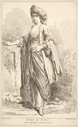 Woman of the Levant, fra Samling af forskellige udenlandske figurer Opfundet af F. Bouc..., 1700-tallet.