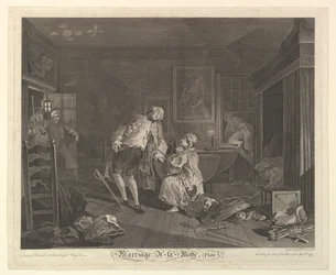 Ægteskab A-la-Mode, Tavle V, april 1745.