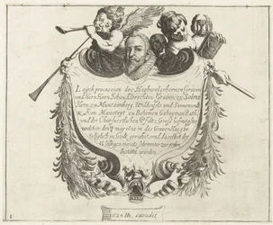 Titelbillede til begravelsesoptoget for Johann Albrecht, greve af Solms, 1623