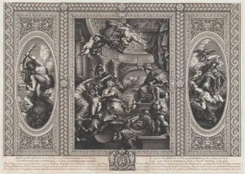 En allegorisk scene, der viser fordelene ved James