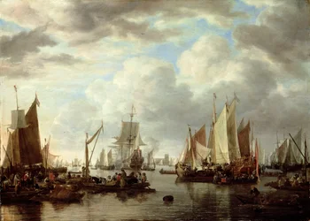 Skibe foran Dordrecht, 1651