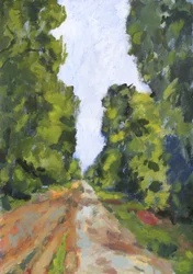 Avenue no 1, 2023 (akryl på papir)