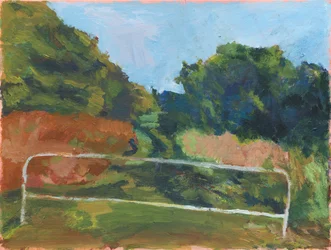 Barrier and pathway, 2025 (akryl på lærredsplade)