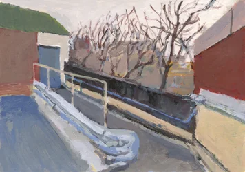 Carpark walkway, 2024 (akryl på papir)