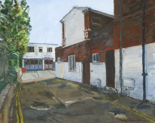 Motorworks, Westgate-on-Sea, 2024 (olie på lærred)