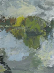 Dam nr. 4, 2023 (akryl på papir)
