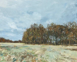 Woodland, Richmond Park, 2019 (olie på panel)